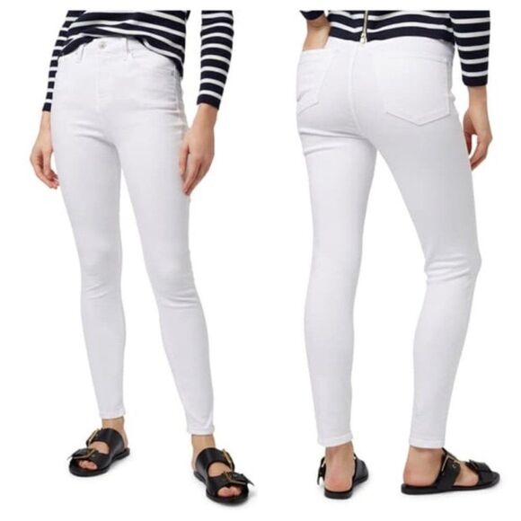 Topshop Moto Jamie High Waist Skinny Jeans - size 26 Petite in White - Picture 1 of 15